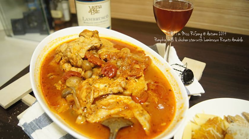 【美味食譜x美酒】秋日南瓜燉雞肉 Pumpkin & chilli chicken stew 