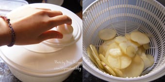 無油洋芋片 & 洋蔥優格沾醬 Microwaves chips & Onion yogurt dip